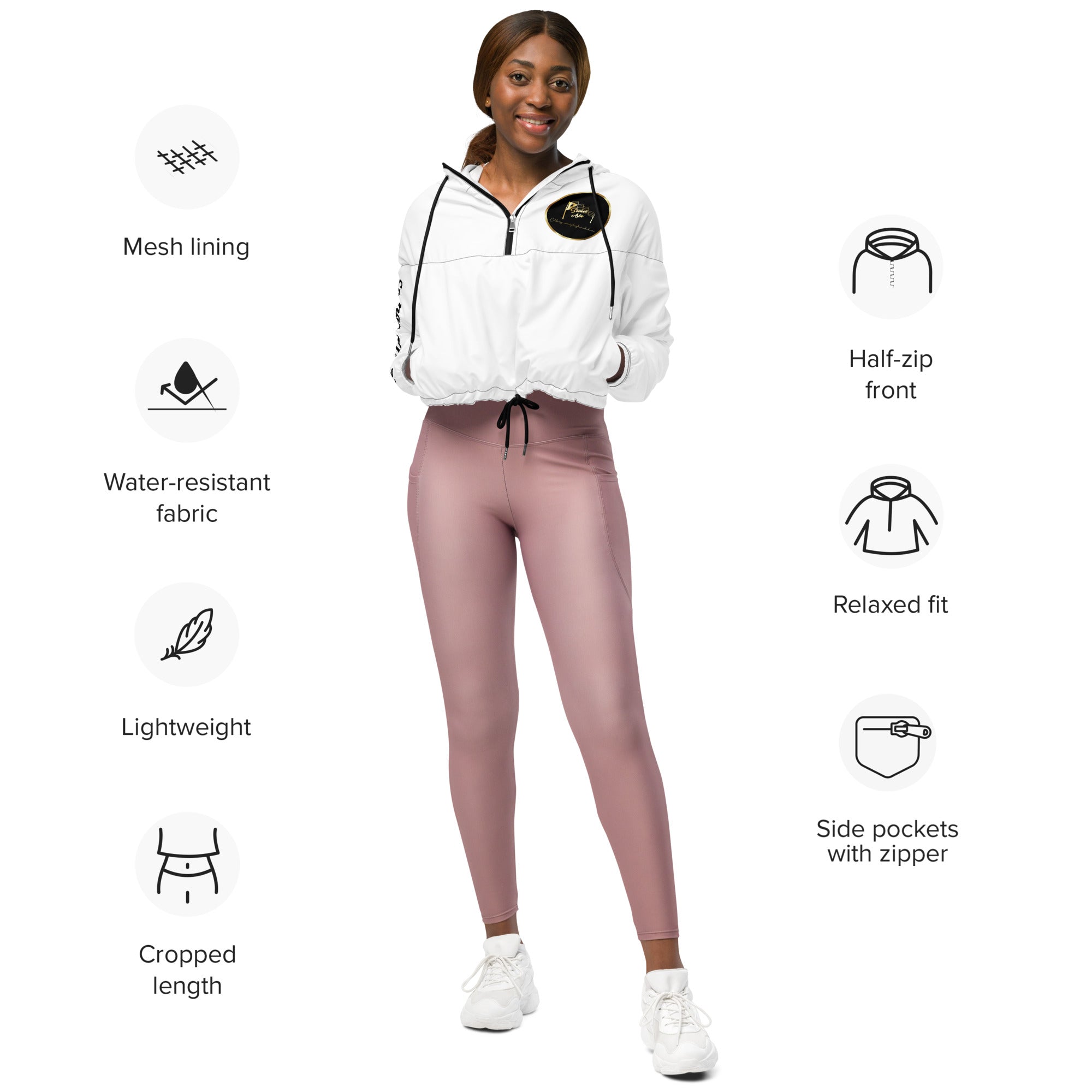 Somos Arte Women's cropped windbreaker – Shop La Maestra