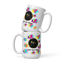Load image into Gallery viewer, Somos Arte &#39;Just Add Paint&#39; White glossy mug