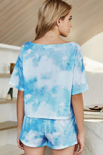 Load image into Gallery viewer, Tie-Dye Boat Neck Top and Shorts Lounge Set