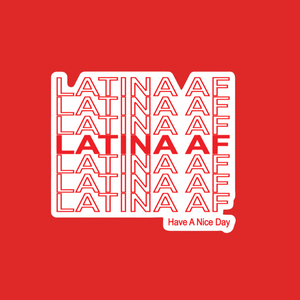 Latina AF 3 x 3 Vinyl sticker