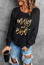 Load image into Gallery viewer, Letter Graphic Round Neck Sweatshirt