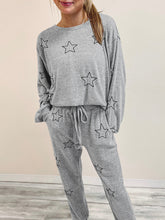 Load image into Gallery viewer, Star Print Long Sleeve Top and Pants Lounge Set