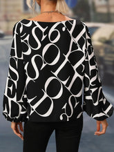 Load image into Gallery viewer, Printed Boat Neck Blouse