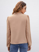 Load image into Gallery viewer, Tie Neck Puff Sleeve Blouse