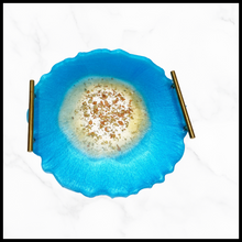 Load image into Gallery viewer, &quot;Blue Raspberry&quot; Large Round Serving Tray 13 inch
