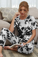 Load image into Gallery viewer, Tie-Dye Tee and Drawstring Waist Joggers Lounge Set