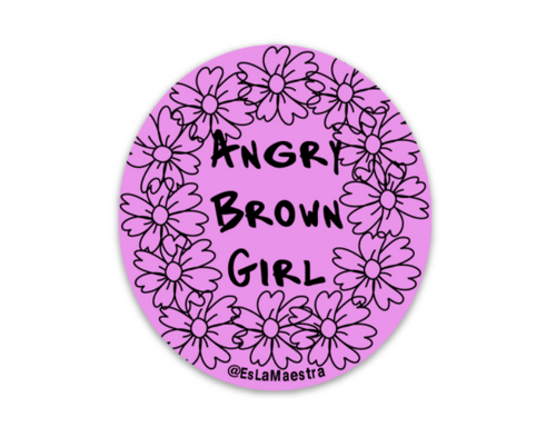 Angry Brown Girl Vinyl Sticker