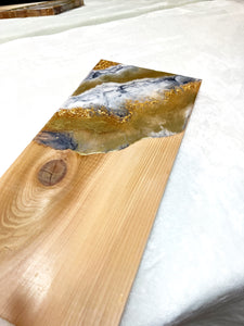 'Wishes' Marbled Serving Board made on Genuine Cedar Wood