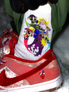 Powerpuff Girl album cover ankle socks Ali 6 and La Maestra collab
