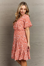 Load image into Gallery viewer, Hailey &amp; Co Positive Thoughts Printed Woven Ruffle Dress
