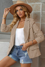 Load image into Gallery viewer, Houndstooth Double-Breasted Blazer