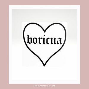 ‘With Love’ Heart Sticker - Boricua